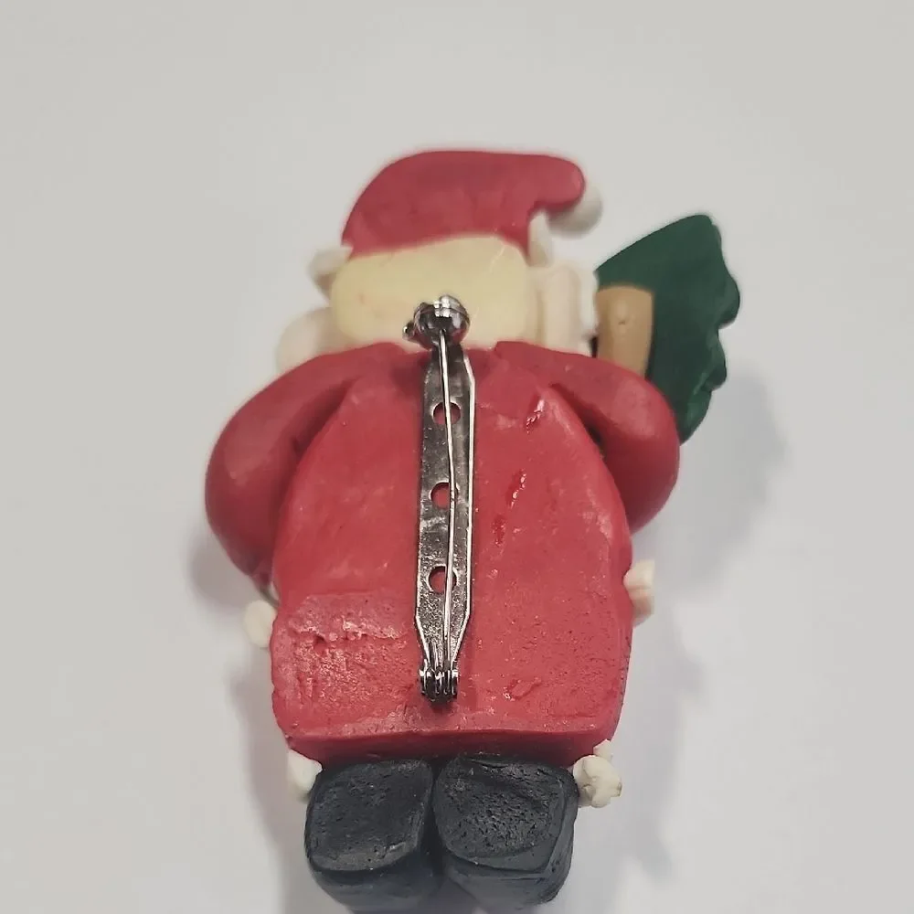 Festive Santa Claus Brooch